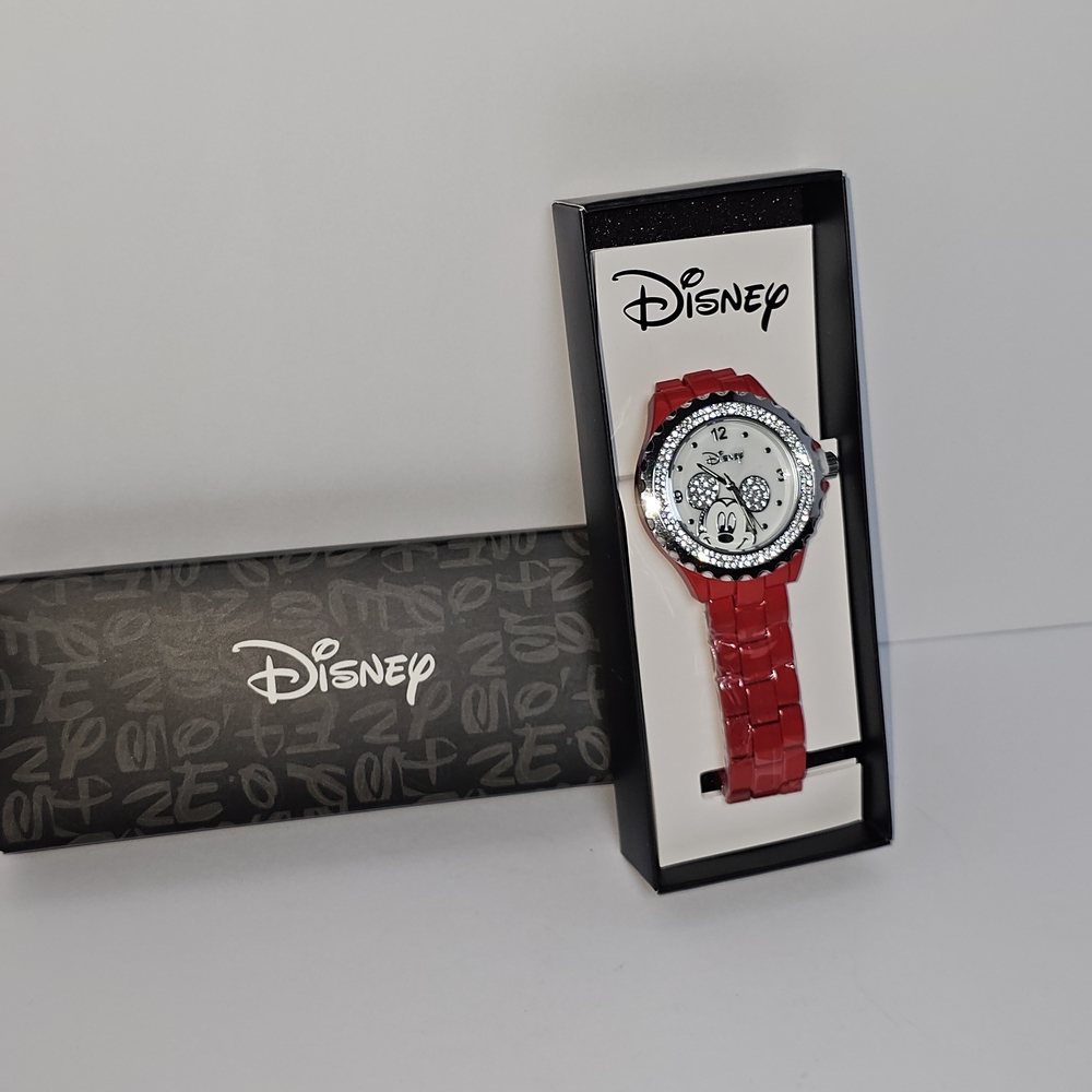 Disney‎ Red and Silver Women's Watch